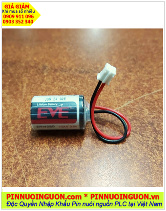 EVE ER14250 (Zắc PH2.0-2P), Pin nuôi nguồn PLC EVE ER14250 lithium 3.6v 1/2AA 1200mAh chính hãng